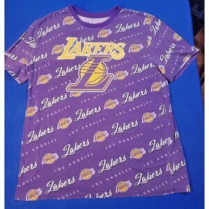 Lakers NBA AOP All Over Print T-Shirt Men's Size XL